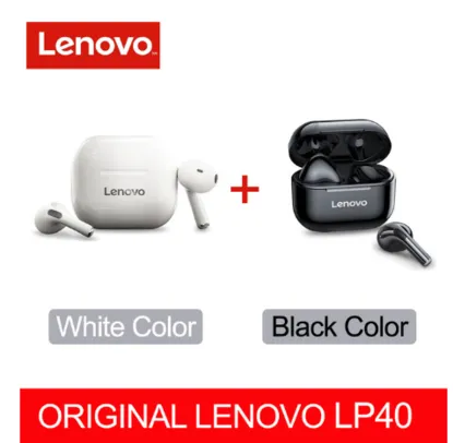 2 unidades. Fone Bluetooth Lenovo LP40 