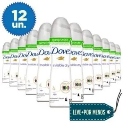 [Ricardo Eletro] Leve Mais Pague Menos: 12 Desodorantes Aerosol Comprimido Dove Invisible Dry 85ml por R$ 91