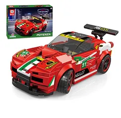 Blocos de Montar Brinquedo de Encaixe Carro Venon 3 e Potenza Com 139 pecas Polibrinq - BK008 (VERMELHO)