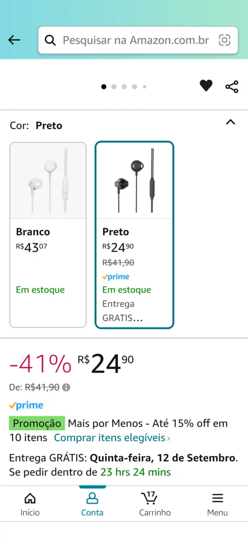 Imagem na descrição da promoção