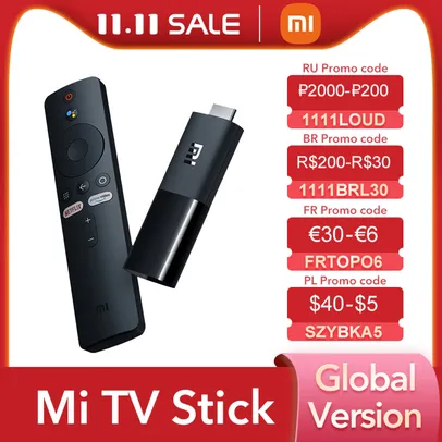 (11.11) Xiaomi Mi TV Stick versão global - Liga no HDMI da TV