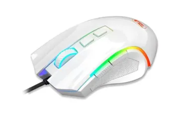 Mouse Gamer Redragon Griffin Branco RGB 7200 DPI M607W