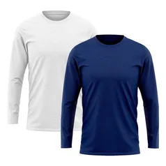 Kit 2 Camisetas Masculina Manga Longa Proteção Solar UV 50+