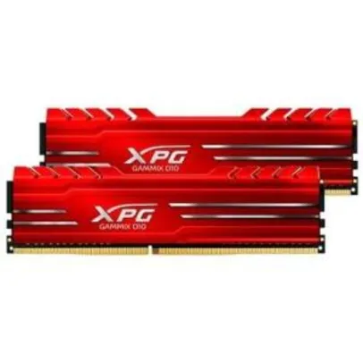 Memória XPG Gammix D10, 16GB (2x8GB), 3200MHz, CL16, Vermelho - R$511