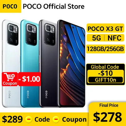 Smartphone Global Version POCO X3 GT 5G 8 Ram 128 Gigas