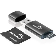 Adaptador 3x1 SD + Pendrive +Cartão De Memória Classe 10 16GB Preto Multilaser - MC112 - R$31,90