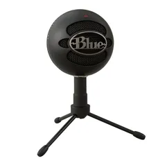 Microfone Condensador USB Blue Snowball Ice Preto p/ Podcasts