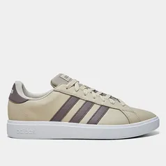 Tênis Adidas Grand Court Base, Bege+Cinza - Masculino