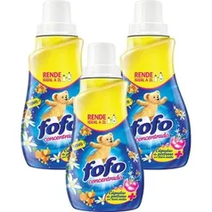 [SOU BARATO] Kit 3 Amaciantes Fofo Concentrado Tradicional - 500ml  - R$15