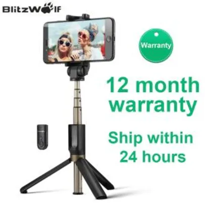 Selfie Stick BlitzWolf® BW-BS3 Bluetooth | R$87