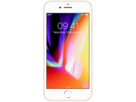 iPhone 8 Apple 64GB Dourado 4G Tela 4,7” - Retina Câm. 12MP - R$2159