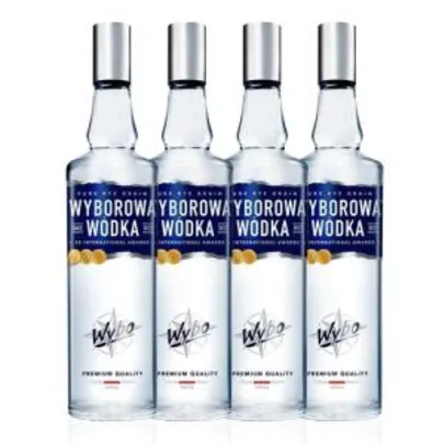 [50% AME] Kit Vodka Wyborowa 750ml - 4 Unidades R$ 215