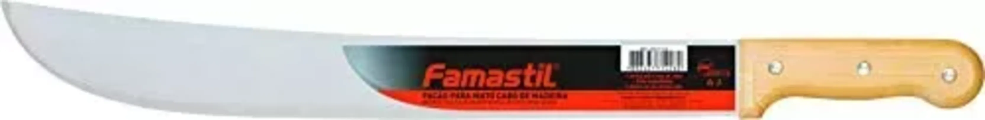 Facão para Mato Famastil – 14” – Cabo de madeira – Lâmina polida e temperada – Cabo