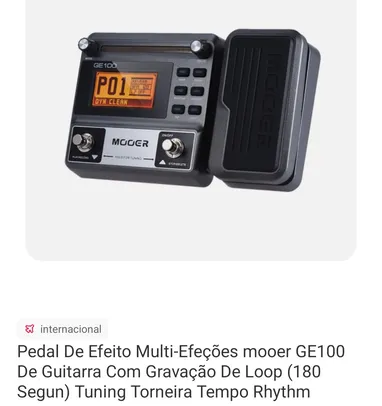 [AME SC R$253] Pedaleira Mooer GE100 (internacional)