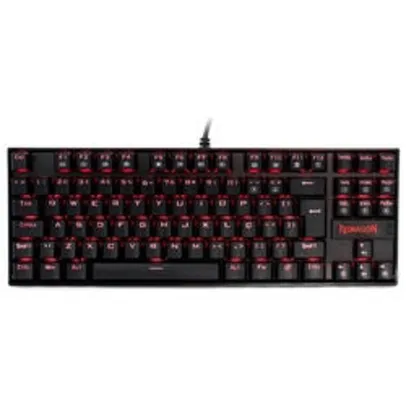 Teclado Mecânico Gamer Redragon Kumara Switch Outemu Brown LED Vermelho ABNT2 | AME: R$202