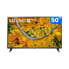 Smart TV 50" LG 4K LED 50UP7550 WiFi, Bluetooth, HDR, Inteligência Artificial ThinQ, Google, Alexa e Smart Magic - 2021