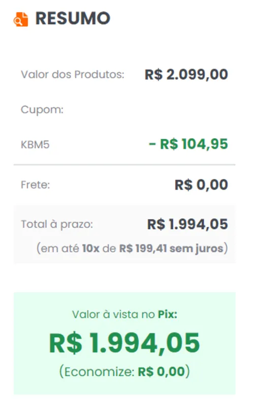 Imagem na descrição da promoção