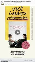 Ganhe um ingresso para o Filme A cinco passos de Você