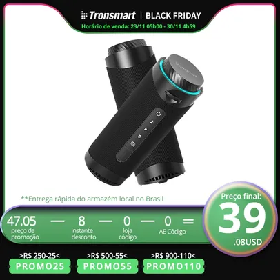 Tronsmart t7 caixinha de som bluetooth, surround de 360 graus