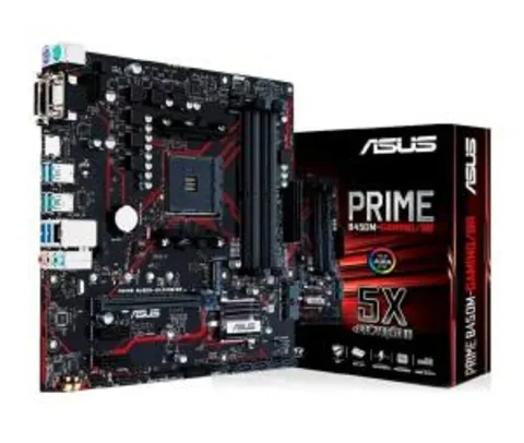 Placa mãe AM4 - Asus B450M Prime Gaming 90MB10H0-C1BAY0 (Micro ATX) | R$ 660