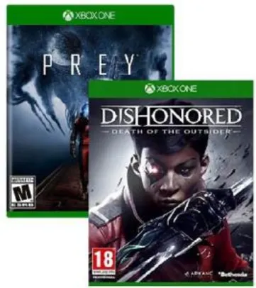 Kit Bethesda Dishonored + Prey Xbox One - Mídia física - R$46