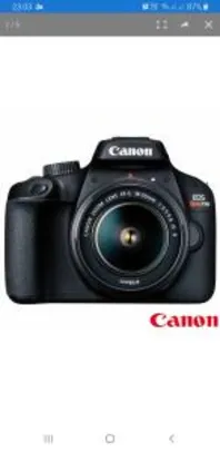 Câmera Digital Canon EOS Rebel T100 DSLR com 18 MP, 3", Gravação em Full HD - T100 EF-S 18-55MM STM | R$ 1.421