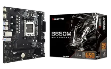 Placa Mãe Biostar B650MT, Chipset B650, AMD AM5, MATX, DDR5