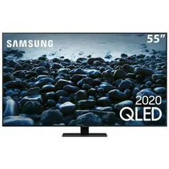 Smart TV QLED 55" 4K Samsung Pontos Quânticos, Modo Game, Som em Movimento, Alexa Built in, Borda Infinita, Controle Único 55Q80T | R$3999
