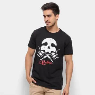 Camiseta Silk Rukes Tatuador Masculina - Preto - Tam. P | R$20