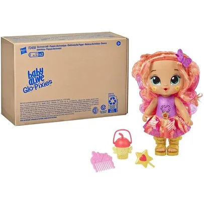 Baby Alive GloPixies Doll, Tia Twinkle, Glowing Pixie Doll Toy for Kids Ages 3 and Up, Interactive 1