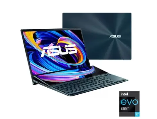 Notebook ASUS ZenBook Duo UX482EAR-HY439W CORE I7 1195G7 8GB 512GB SSD W11 14"Anti-glare FHD Azul