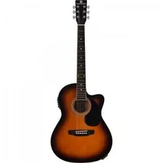 Violão Eletroacústico Aço Ge-21 Sunburst Harmonics - R$149,90