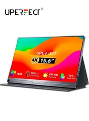 UPERFECT 15.6 "4K USB TIPO C 3.1IPS Monitor portátil da tela IPS comvesa hdmi para macbook pc ps4