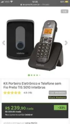 Porteiro eletrônico sem fio Intelbras