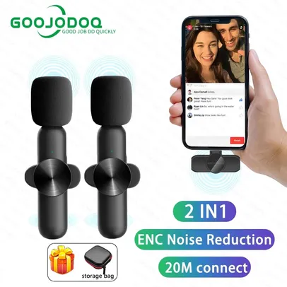 Microfone de lapela para celular GOOJODOQ