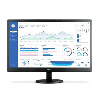 Foto do produto Monitor Aoc 21,5" E2270SWHEN Led Full hd/vga/hdmi