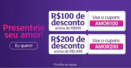 [App] Descontos de R$100 e R$200 com os cupons no Shoptime