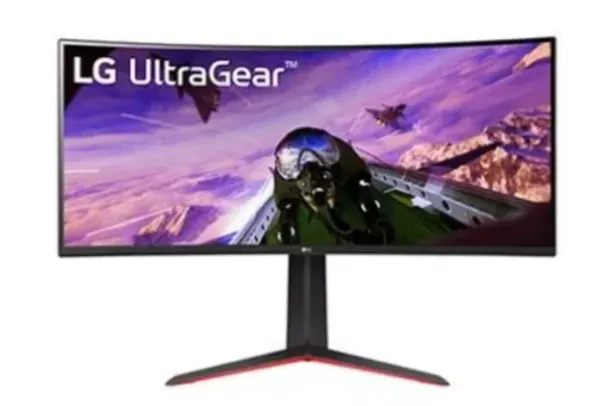 Monitor Gamer LG UltraGear LG 34" Curvo LED WQHD, UltraWide, 160Hz, 1ms, DisplayPort e HDMI, AMD FreeSync Premium, HDR10, 99% sRGB - 34GP63A-B