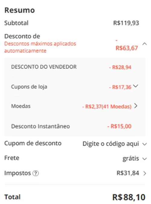 Imagem na descrição da promoção