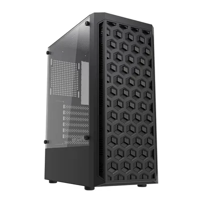 Gabinete Gamer Aigo DarkFlash DK300, Mid-Tower, Lateral de Vidro, Com 4 Fans, Preto, DK300-BK