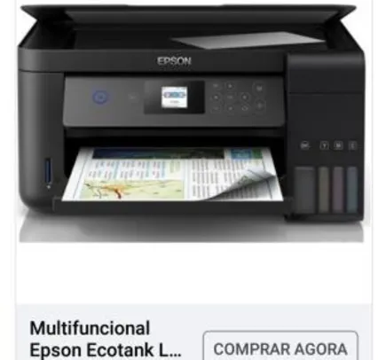 Impressora Multifuncional Epson L4160 | R$ 1.214