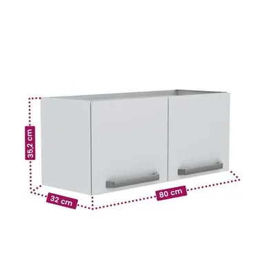 Armário de Cozinha Aéreo Colormaq Verona 2 Portas 35,2x80cm em Aço