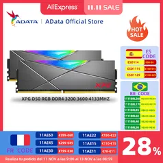 (11.11) Memória RAM Adata XPG D50 Spectrix 2x8gb 3600mhz