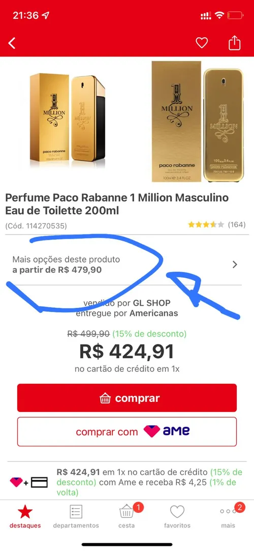 Imagem na descrição da promoção