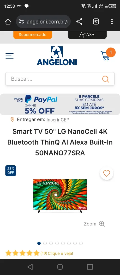 Imagem na descrição da promoção