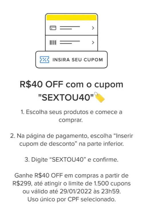 Imagem na descrição da promoção