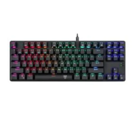 Teclado Mecânico T-dagger Bora, Switch Brown, RGB, ABNT2