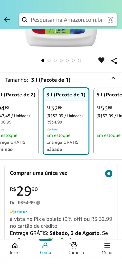 Imagem na descrição da promoção