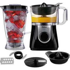 Processador All In One Citrus Preto 1,2L 127V + Liquidificador 2,2L + Espremedor de frutas 800W  - Philco