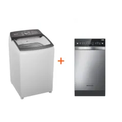 Combo Máquina de Lavar Brastemp 13Kg branca + Lava Louças 10 Serviços Brastemp Cor Inox (BWK13AB + BLF10BR) BWK13_BLF1_CJ